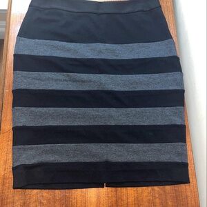 Black and Dark gray striped skirt from White House Black Market